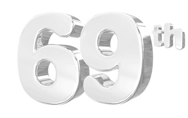 69th Year Anniversary Silver 
