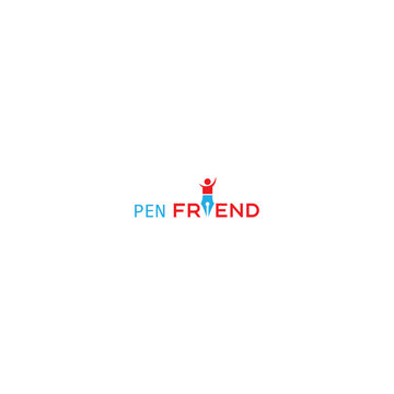  Pen Friend  logo design template and new idea concept