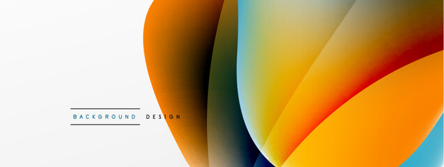 Abstract background. Fluid gradient color wave template for wallpaper, banner, background or landing