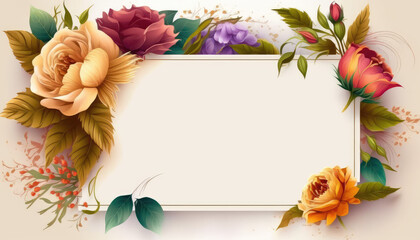 a stunning and vibrant image of beautiful flowers, with an open space for adding personalized text or overlay