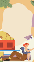 Education learning people flat vector concept hand drawn illustration
