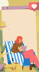 Education learning people flat vector concept hand drawn illustration
