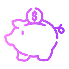 saving gradient icon