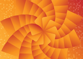 vortex a quarter of circle turn to flower on snow drop