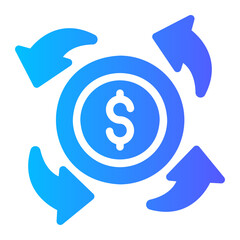 money gradient icon