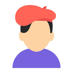 Artist profile icon. Painting artist profession