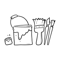 doodle illustration in white background