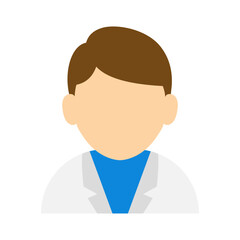 Scientist profile icon. Scientist lab profession
