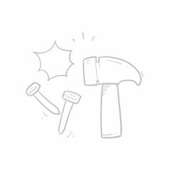 doodle illustration in white background