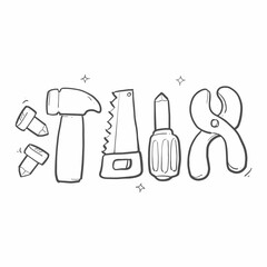 Fototapeta premium doodle illustration in white background