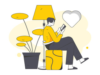 Education learning people flat vector concept hand drawn illustration
