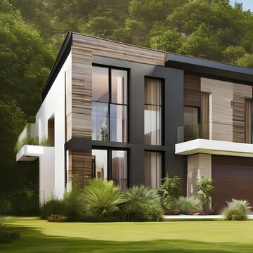 3 A Modern House With A Unique Design And A Spacious Interior 2_SwinIRGenerative AI