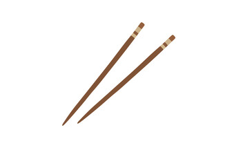 Chopsticks icon with flat design