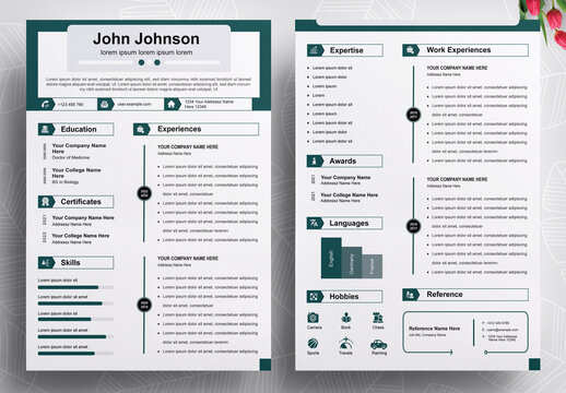 Personal Resume Design Template Layout
