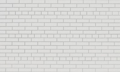 White brick wall background for interior design