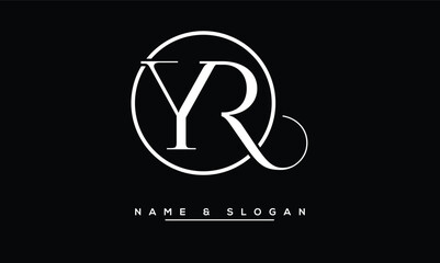 YR,  RY,  Y, R   Abstract  Letters  Logo  Monogram - obrazy, fototapety, plakaty