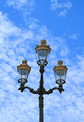 Fototapeta na wymiar Gorgeous vintage style street lamps of the Historical Centre of Cusco, Cusco, Peru, South America