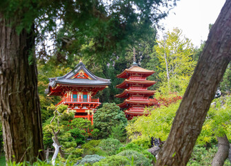 A Japanese building in Japanese Garden