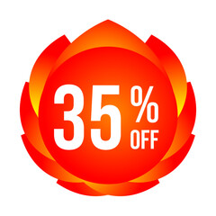 Super stylish discount stamp (35%).
