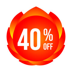 Super stylish discount stamp (40%).
