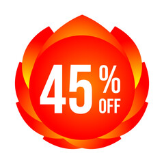 Super stylish discount stamp (45%).
