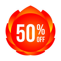 Super stylish discount stamp (50%).
