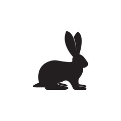 Rabbit logo design illustration template vector icon