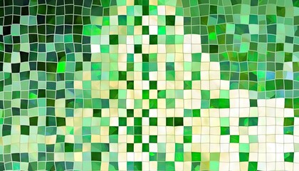 Saint Patrick's Day Geometric Shapes with Mosaic patterns and Light color palette : A Beautiful Unique Colorful and Bold 3D Rendering Wallpaper Template for Celebration (generative AI)