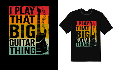 guitar t-shirt design or guitar poster design or guitar shirt design, quotes saying - obrazy, fototapety, plakaty