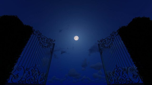 Gates To Heaven And Moon 3D Video Animation