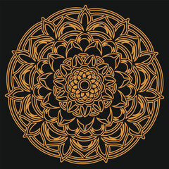 mandala ornament with black background