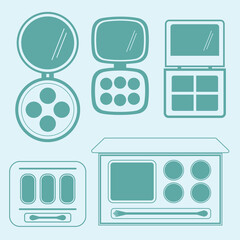 set of makeup products