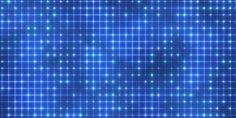 Technology background with glowing grid and dots