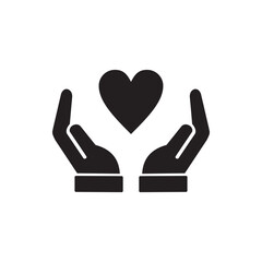 heart in hand icons. hands holding heart icon. health, medicine symbol