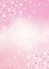 水彩の桜の花のベクターイラスト背景