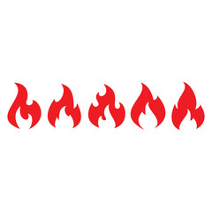 Fire icon collection. fire flame symbol