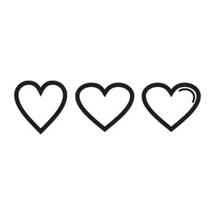 Heart icons vector, concept of love for your website