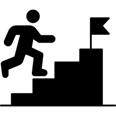 Advancement Half Glyph Vector Icon which can easily modified

