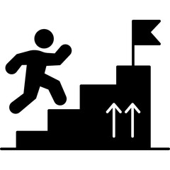 Advancement Half Glyph Vector Icon which can easily modified 

