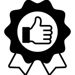 Emblem Half Glyph Vector Icon which can easily modified 

