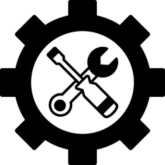 Configuration Half Glyph Vector Icon which can easily modified

