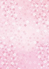 水彩の桜の花のベクターイラスト背景