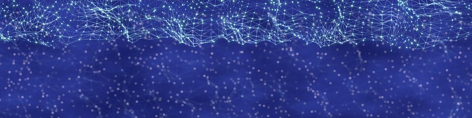 Technology background with glowing grid and dots