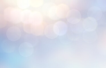 Obraz premium Bokeh light blue airy background. Blur abstract illustration.