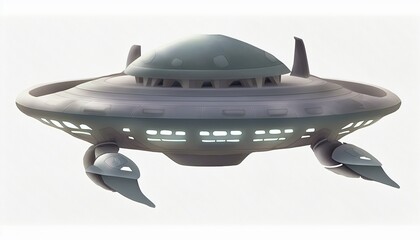 UFO isolated on white background.