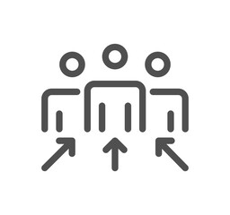 Marketing related icon outline and linear vector.

