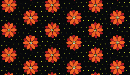 Geometric ethnic pattern seamless flower color. seamless pattern. Design for fabric,curtain,background,carpet,wallpaper,clothing,wrapping,Batik,mandalas,fabric,Vector illustration. pattern style.