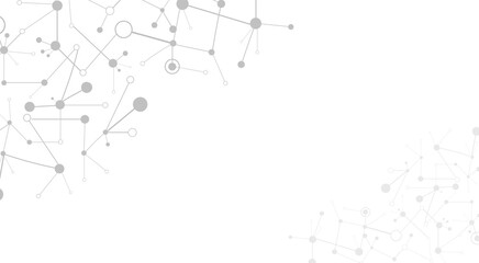 Abstract technological background with connected lines and dots. Wave flow. Molecular structure. Weaving lines, minimal array. Visualization of digital data.