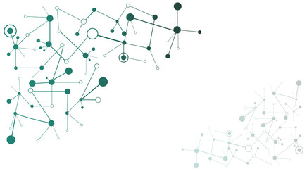 Abstract technological background with connected lines and dots. Wave flow. Molecular structure. Weaving lines, minimal array. Visualization of digital data.
