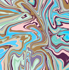 Marble slab Geometric swirl pattern Abstract multicolor bleached wavy distorted stripes